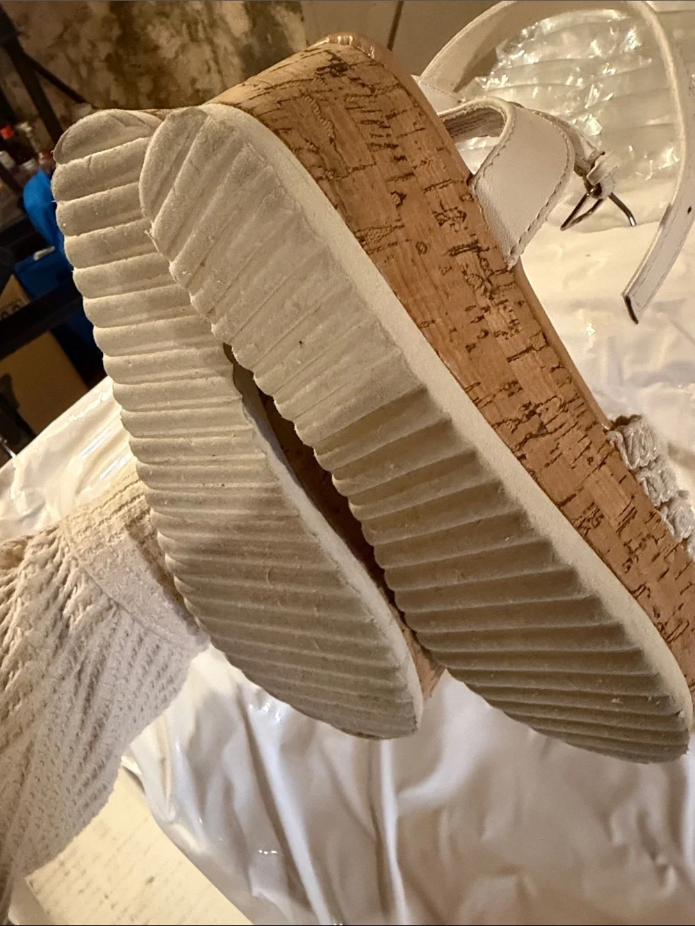 Haute Hippie Cream Braided Strap Sandals